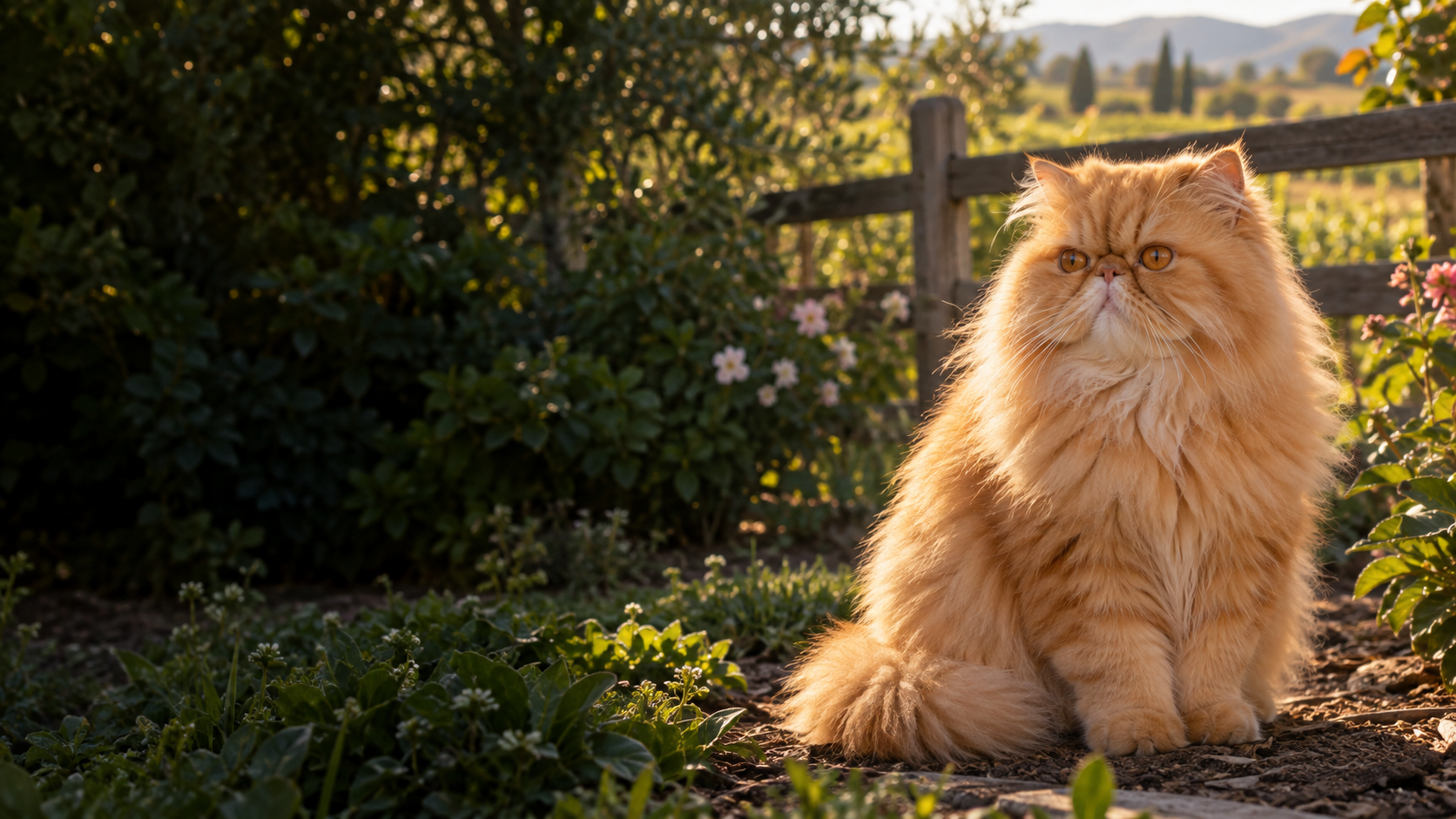 Live orange Persian cat near Denair